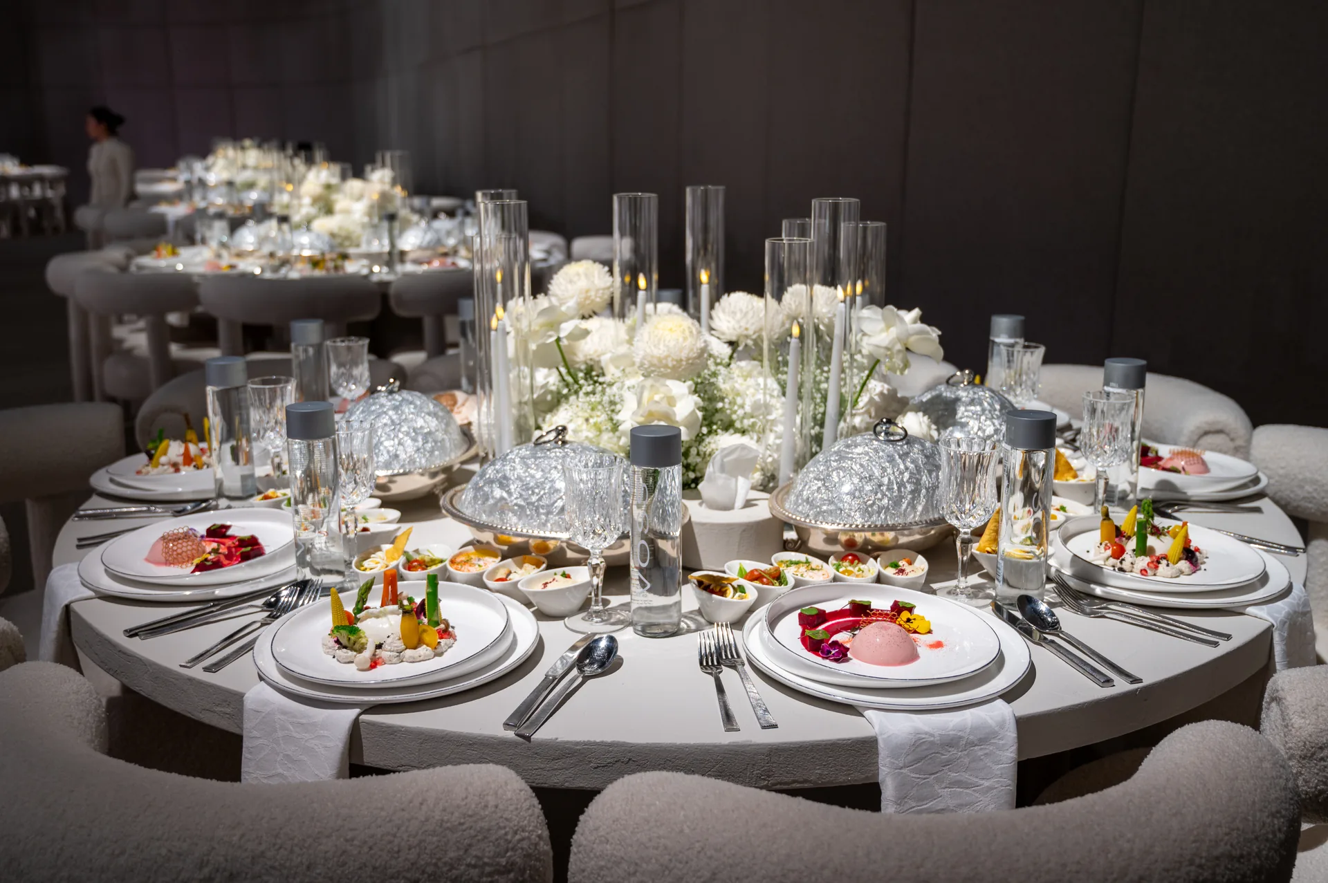 Catered banquet spread